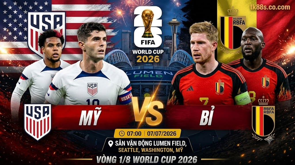 Nhận định Mỹ vs Bỉ vòng 1/8 World Cup 2026 tại hodlnews.io